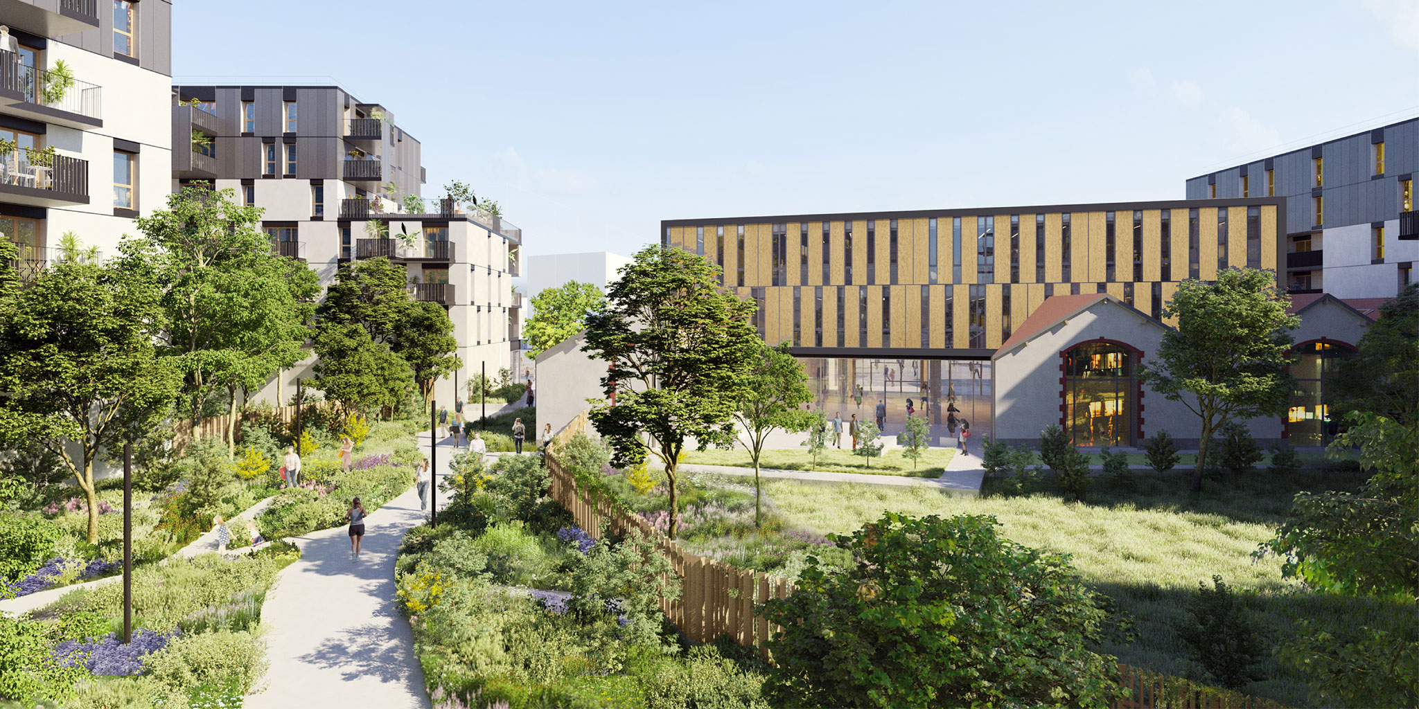 Maison du Bois de des Biosourcés - Jardin