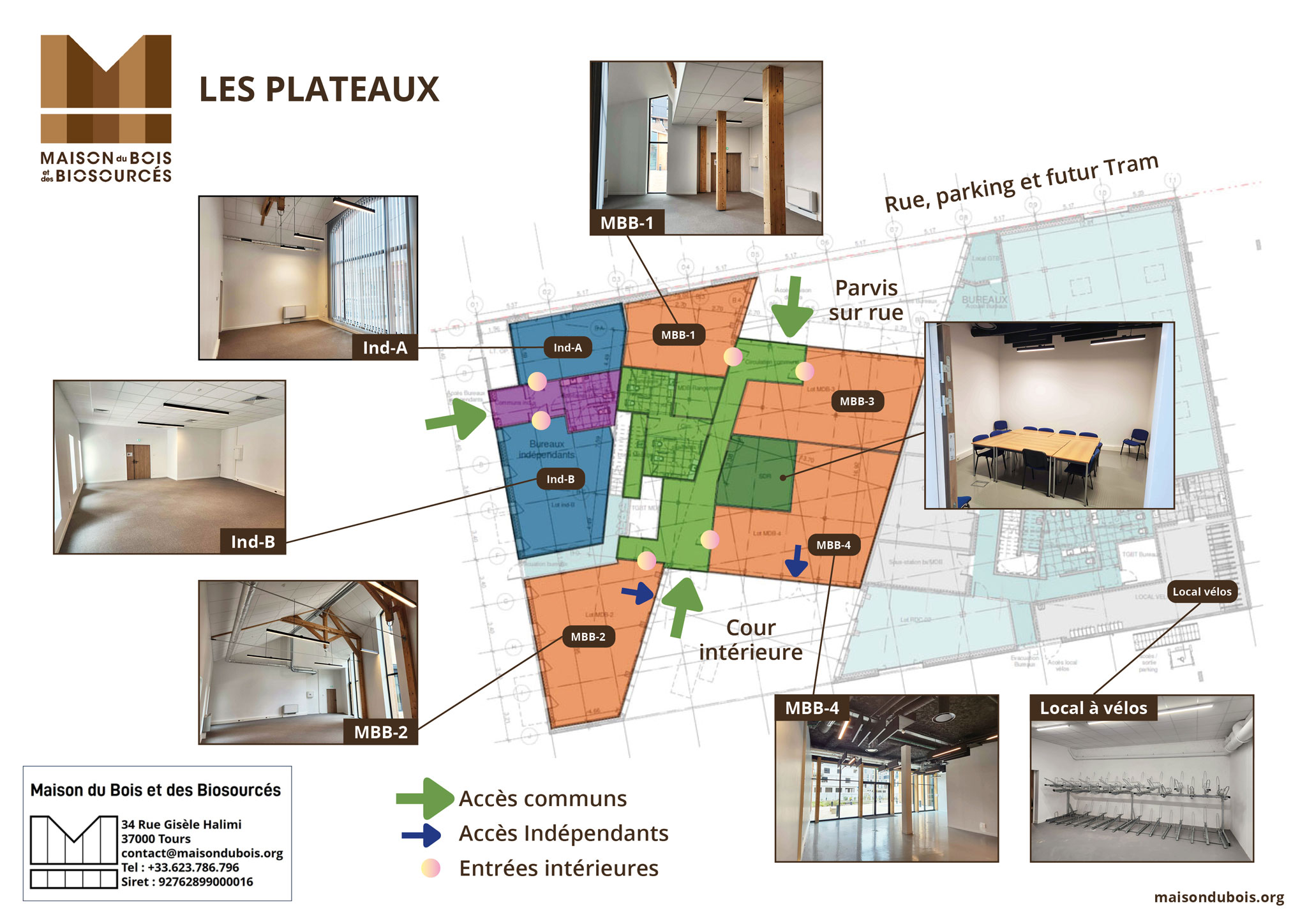 Maison du Bois et des Biosourcés - Bureaux à louer à Tours - Les plateaux